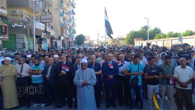 مظاهرة حاشدة بالوادي الجديد لمؤازرة الشعب الفلسطيني 