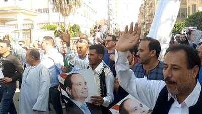 مسيرة حاشدة لأهالي البحيرة احتجاجا علي قتل أطفال غزة