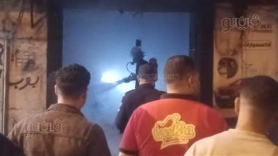 حريق يلتهم محل قطع غيار سيارات فى طنطا (صور) 