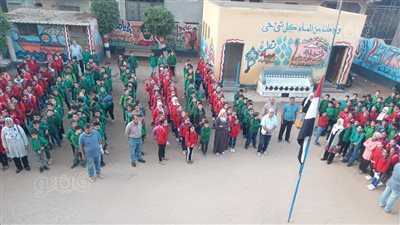 تعليم الغربية: تنكيس العلم المصري والوقوف دقيقة حداد على روح شهداء فلسطين (صور)