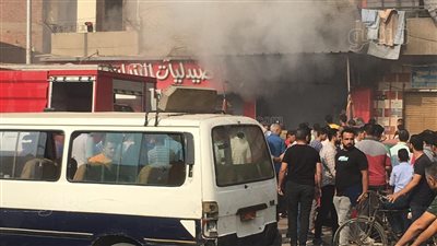 إخماد حريق داخل عقار فى المطرية 