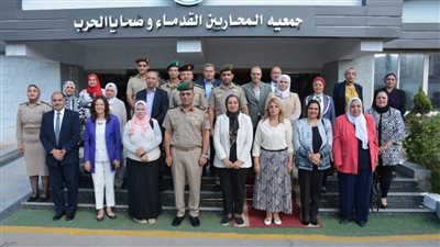 جمعية المحاربين القدماء وضحايا الحرب تستقبل وفدين من جامعتى القاهرة وعين شمس