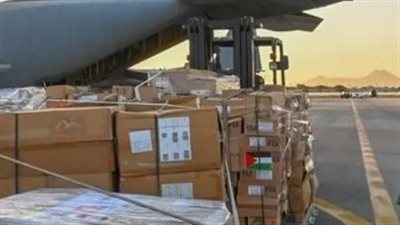 مطار العريش يستقبل 40 طن مواد إغاثية عاجلة من الكويت لغزة 