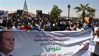 أهالى أسوان يشاركوا في جمعة تحيا مصر لدعم القضية الفلسطينية (فيديو وصور)