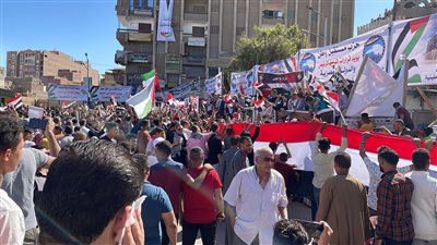بأطول علم مصري، شباب أسيوط يهتفون دعما للشعب الفلسطيني ضد جرائم إسرائيل (فيديو) 