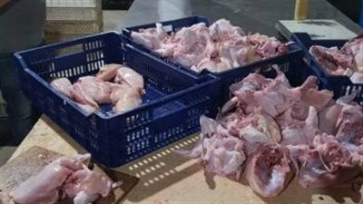ضبط 850 كجم لحوم مذبوحة خارج المجازر بشمال الجيزة