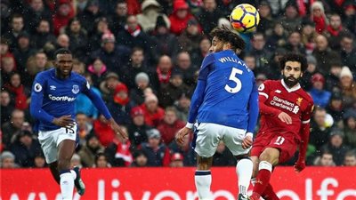 الدوري الإنجليزي، تعادل سلبي بين ليفربول وإيفرتون بعد 20 دقيقة 