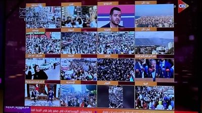 قطاع التلفزيون بالمتحدة يقدم تغطية شاملة لمظاهرات دعم القضية الفلسطينية
