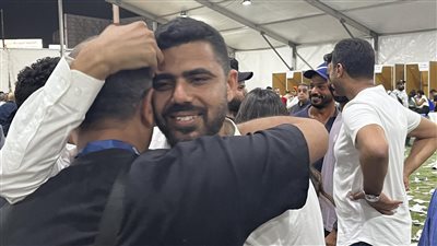 محمد طارق يحتفل بتقدمه في سباق عضوية مجلس إدارة الزمالك (صور)