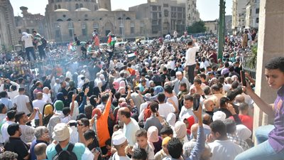 لبيك يا غزة، مظاهرة كبرى لطلاب جامعة الأزهر لدعم أهالي فلسطين (فيديو) 