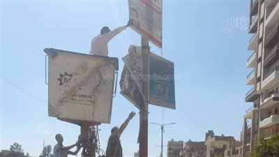 حملة لرفع الإعلانات المخالفة في بالمنيا