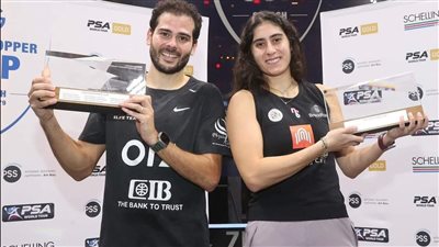 وزير الرياضة يهنئ أبطال الإسكواش بالفوز ببطولة جراسهوبر