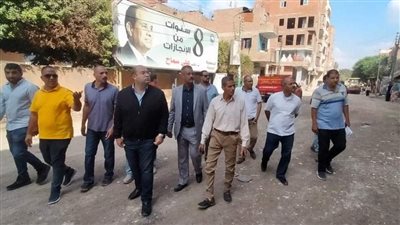 نائب محافظ الجيزة يتفقد مشروعات الخطة الاستثمارية للرصف بمنشأة القناطر (صور)