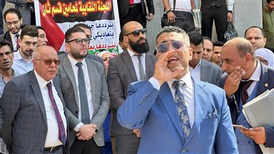 لحظة حرق محامي الدقهلية لعلم إسرائيل للتنديد باعتداءات الاحتلال على غزة (فيديو)