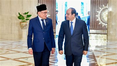 تفاصيل مباحثات السيسي ورئيس وزراء ماليزيا (صور)
