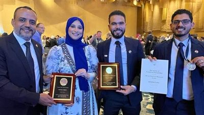 5 جوائز بالمؤتمر الدَّولي لجمعية الحفريات الفقارية في جامعة المنصورة 