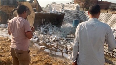  إزالة 31 حالة تعدي على الأراضي الزراعية في 5 مراكز بالبحيرة 