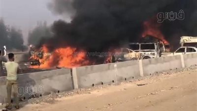 مصرع 12 شخصا وإصابة 57 آخرين في حادث طريق الإسكندرية الصحراوي