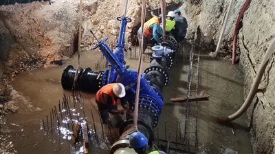 انتهاء أعمال ضم خط طرد صرف صحي الرواجح بالأقصر 