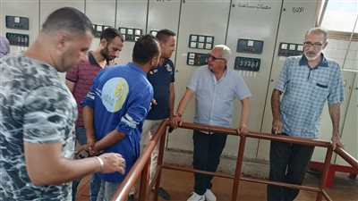 رئيس مياه المنوفية يتفقد محطة الصرف الرئيسية بفرع الباجور