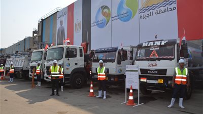 رئيس القابضة للمياه يشهد اصطفاف معدات مواجهة الأزمات والكوارث الطبيعية