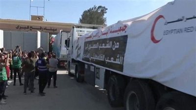 شمال سيناء: 75 % من المساعدات التي دخلت إلى قطاع غزة مصرية