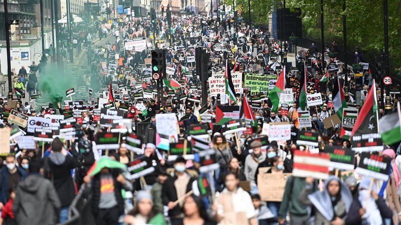مظاهرات لندن، فيتو