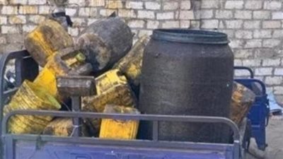ضبط مصنع لمنتجات الزيوت وإعادة تدويرها بحي شمال الجيزة