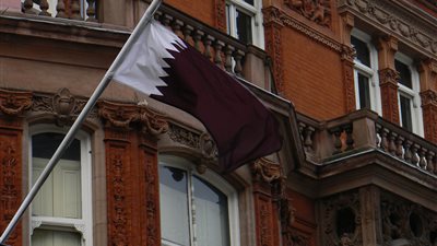 تظاهرات أمام السفارة القطرية في لندن للمطالبة بإعادة الأسرى الإسرائيليين لدى حماس