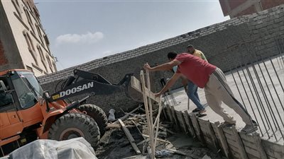 وقف 3 حالات للبناء المخالف بمركز ومدينة القنطرة غرب في الإسماعيلية (صور) 