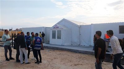 الإنتاج الحربي تشارك بمستشفى ميداني لعلاج مصابي غزة (صور)