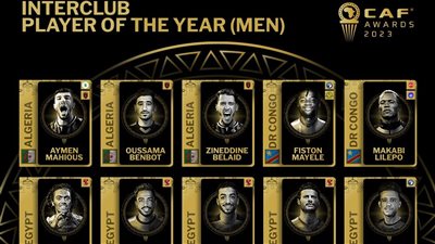 5 لاعبين مصريين مرشحون لجائزة الأفضل داخل إفريقيا