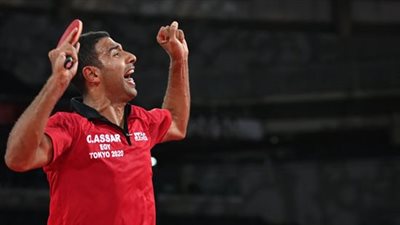 تنس الطاولة، عمر عصر يفوز على بطل السويد في الجولة العالمية