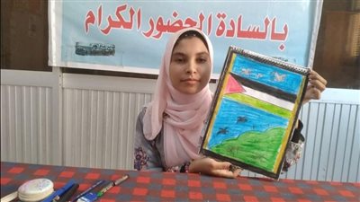 رسم علم فلسطين، ورشة بمكتبة النمسا بثقافة الأقصر