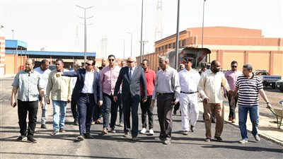 محافظ قنا يتفقد أعمال الرصف بمجمع الشوادر الجديد بنجع حمادي (صور)