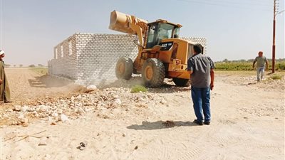 إزالة 5 حالات تعد على الأراضي الزراعية في دشنا بقنا (صور)