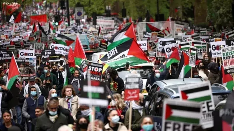 مظاهرة داعمة لفلسطين،