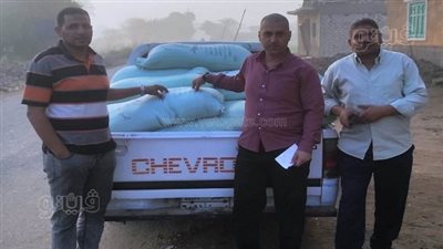 ضبط 17 جوال دقيق مدعم قبل بيعها بالسوق السوداء في إهناسيا ببني سويف