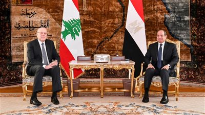 السيسي يستقبل نجيب ميقاتي ويشدد على ثبات الدعم المصري لمؤسسات الدولة اللبنانية