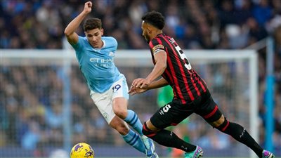 الدوري الإنجليزي، مانشستر سيتي يتقدم على بورنموث بثلاثية في الشوط الأول