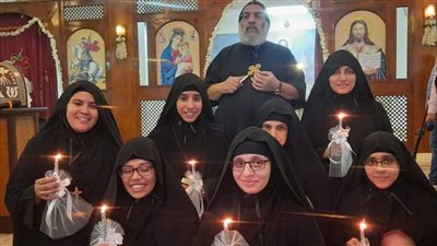 الانبا برسوم يرسم راهبات جدد بدير العذراء ورئيس الملائكة ميخائيل بديروط