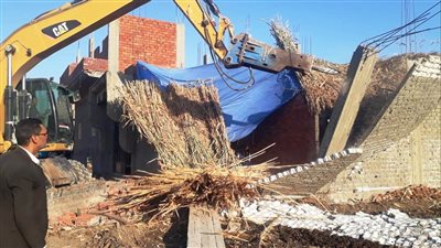 إزالة 20 حالة تعد على أراض زراعية وبناء مخالف بسوهاج (صور)