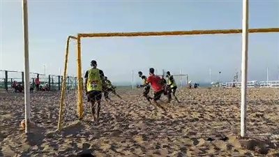 شاطئ سيد درويش يستقبل معسكر تدريب المنتخب الوطني لكرة القدم الشاطئية