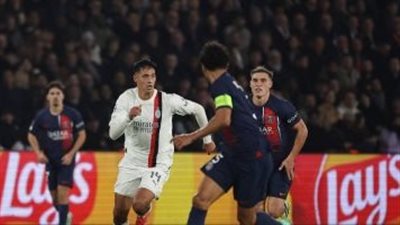 دوري أبطال أوروبا، تعادل مثير بين ميلان وباريس سان جيرمان في الشوط الأول