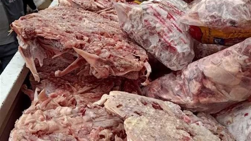 ضبط 119 طن لحوم ومواد