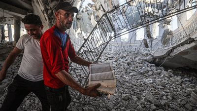 يقصفون بيوت الله، لقطات ترصد آثار تدمير مسجد خالد بن الوليد فى غزة