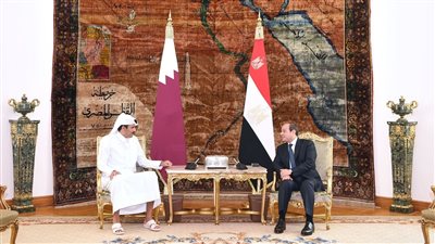 قمة مصرية قطرية بالقاهرة.. السيسي وتميم يبحثان حماية المدنيين في غزة.. جهود تحقيق وقف لإطلاق النار.. ويرفضان محاولات تصفية القضية الفلسطينية والتهجير القسري