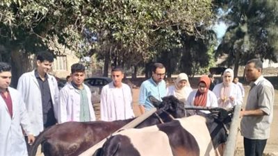 تنفيذ قافلة سكانية بقرية البستان بالتعاون مع جامعة دمنهور