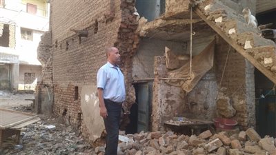 انهيار عقار دون وقوع إصابات بشرية جنوب المنيا