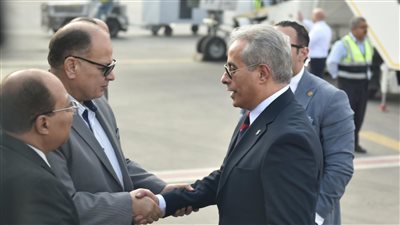محافظ أسيوط يستقبل وزير العمل في المطار الدولي (صور)